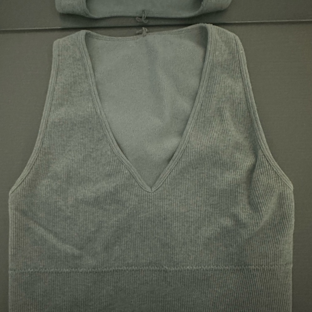 Ribbed V-Neck Tank Top